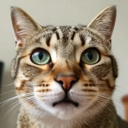 funny wide angle cat face photograph