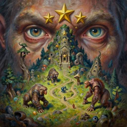 Intricate five star Orc Land by Greg Rutkowski and Thomas Kinkade, oil on canvas, HDR, high detail, Photo realistic, hyperrealism,matte finish, high contrast, 3d depth, masterpiece, vivid and vibrant colors, enhanced light effect, enhanced eye detail,artstationhd