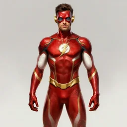 character concept portrait of Avan Jogia as an speedster super-hero, fit, abs, red-white-gold spandex armor, elegant, digital painting, concept art, smooth, sharp focus, illustration, from Metal Gear, by Ruan Jia and Mandy Jurgens and William-Adolphe Bouguereau, Artgerm