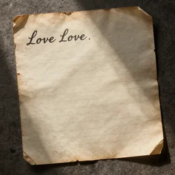 a love letter on old degraded paper