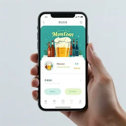 app design for a beer monitoring system, digital art