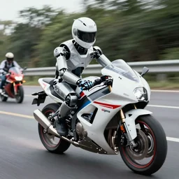 film still of'robot future 2 0 5 0'( 1 9 9 0 ). motorcycle chase scene. sigma 8 5 mm f / 1. 4