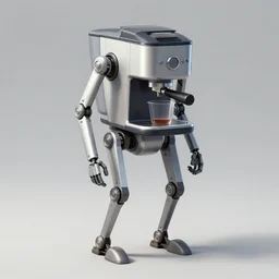 bipedal mech inspired by a coffee maker, by jean giraud