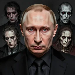 vladimir putin, vladimir putin is skeletal cryptkeeper from tales from the cryptkeeper, awe face, toothless horror macabre face, by donato giancola and greg rutkowski and wayne barlow and zdzisław beksinski, realistic face, digital art