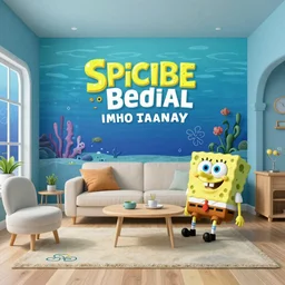 underwater themed home interior inspired by SpongeBob the musical on broadway