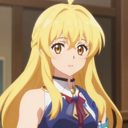 avatar blonde anime character,semi realistic anime