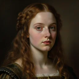 moody portrait en buste of young eva green as a medieval fourteenth century queen, by graham turner, angus mcbride, christa hook, detailed face, beautiful eyes, by artstation, deviantart, artfol, artslant artbox, cgsociety, gfxartist, artful, zatista, artpal, instagram