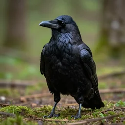 photograph of beastly crow human captured in the forest