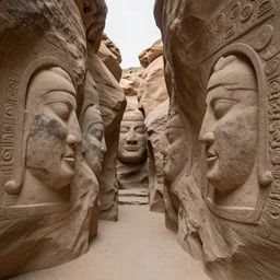 ravine in which ancient voices dwell. primitive art