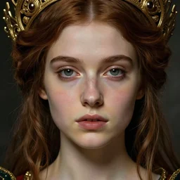 detailed realistic beautiful young medieval queen face portrait by quinton hoover, art nouveau, symbolist, visionary, gothic, pre - raphaelite