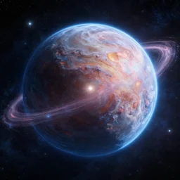 a ultra hyperrealist concept art of the universe surrounded by the starry sky, 4 k, in detail, sci - fi,