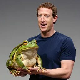 mark zuckerberg holding a frog