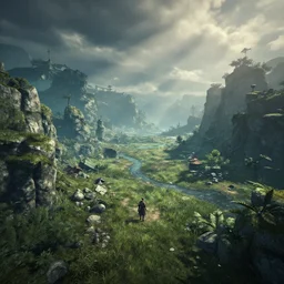oniric landscape from kenshi video game
