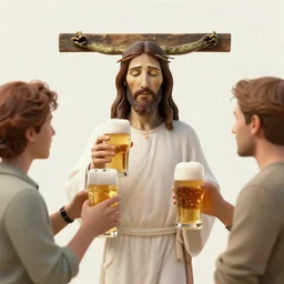 jesus christ having a beer with some people at a party, detailed, symmetrical, flash photography, 7 0 s photo, kodachrome, analog film