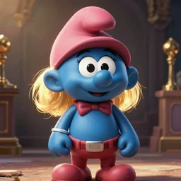 papa smurf as a men in black agent