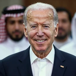 a photo of joe biden as a muslim sheikh from the middle east | smiling | portrait | ektachrome | closeup | f / 2. 8