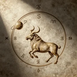 the astrological symbol of saturn and capricorn, medieval illustration