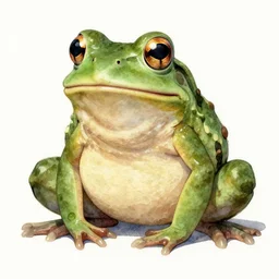 old humanoid frog, ralukko, artstation, watercolor, illustration