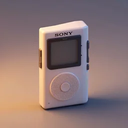 an isometric cute 3 d low - poly render of a sony walkman, soft lighting, unreal engine 5