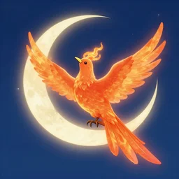 oh brilliant flaming moon bird, sing to me your doom song, whistle sweet summons for the great demise, and truly free us from the wrongful soul net of gaia. dribbble acrylic painting by edvard van gogh
