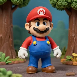 super mario, clay animation, surrealism, creepy