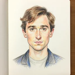 elijah wood looks like 🤪, doodle, colored pencil
