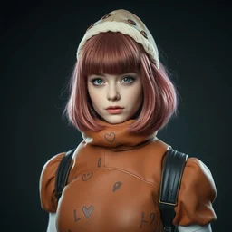 full portrait of emma stone dressed in a potato cosplay costume, hyper detailed, award winning