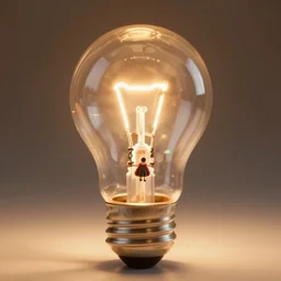 a tiny emma watson trapped inside a light bulb, unable to escape