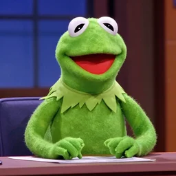 screengrab of kermit as guest on seinfeld