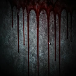 wall dripping with blood, dramatic lighting, creepy mood