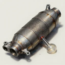 the removal and revitalization of a catalytic converter matrix's prefrontal immunization appliance redistribution nexus, artist rendition, digital painting, high detail crisp focus
