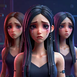 crazy glitchy buggy uncanny valley strange low poly render of 3 d sad crying soulless lifeless psychopathic angry depressed beautiful young woman portrait, featured on artstation, cgsociety, unreal engine, volumetric lighting, rtx on, vibrant, grainy, vhs footage still, intricately detailed, award - winning, atmospheric, ambient, symbolic, artistic