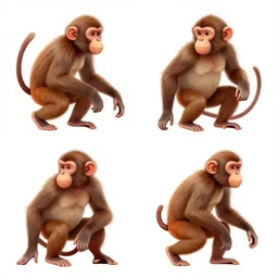 evolution from monkey to man, 4 pictures,