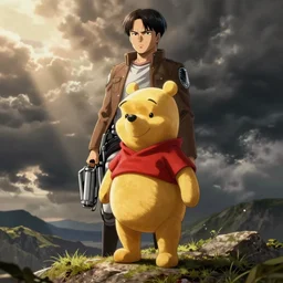 Winnie the Pooh as a titan from Attack on Titan