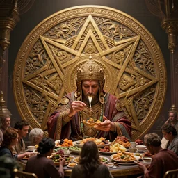 sacred geometry eating humans photographed by terry richarson, unreal engine, portrait, f / 2. 8, 1 6 k, perfectionism, halfrear lighting, insanely detailed and intricate, hypermaximalist, hyper realistic, super detailed