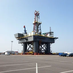 A parking lot on an oilrig, award winning photograph