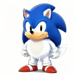 samoyed in the style of sonic the hedgehog