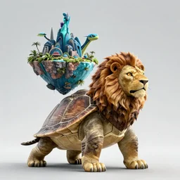 a photograph of a giant lion turtle with an island on it's back. live action still from avatar the last airbender ( 2 0 2 5 ). color harmony, 8 k detail, gallery quality, hd wallpaper, premium prints available.