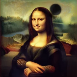 mickey mouse as mona lisa, oil painting by leonardo da vinci