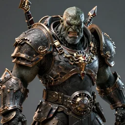 A vicious orc wearing battle armor ready for war, highly detailed, photorealism, zbrush sculpt, substance painter, texturing XYZ, Subsurface scattering, cinematic lighting, Unreal engine 5, octane render, cinema4d, vray, redshift, keyshot, Arnold render