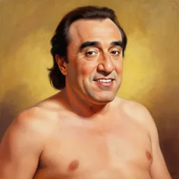 painting portrait of danny devito as a rumham, cartoon, warm lighting, danny devito has a rumham body, danny devito's face on a rumham. movie poster, illustration by bartek fedyczak, erak note, tooth wu, neil richards, kan liu, siwoo kim, jisu choe, trending on art station
