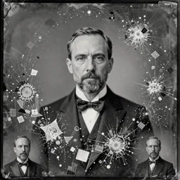 old wetplate daguerreotype portrait of saul goodman, explosion of data fragments, fractal, intricate, elegant, highly detailed, parallax, medium format, subsurface scattering, by jheronimus bosch and greg rutkowski and louis jacques mande daguerre