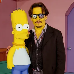 jonny depp as a simpson character