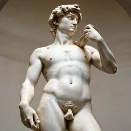 hyper detailed ultra sharp portrait of a beautiful fat chubby full body statue of david in florence, up close shot, sharp focus, global illumination, radiant light, irakli nadar, alexander mcqueen, octane highly render, 4 k, ultra hd, v - ray render, unreal engine
