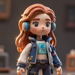 Claymation figure of a cyberpunk character hyper detailed featured in artstation