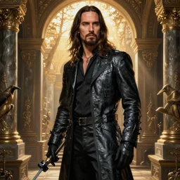 highly detailed full body portrait of jared leto as the crow, matrix, comic book cover art by cristian sauret, global illumination, radiant light, detailed and intricate environment, hyper realistic reinassance digital painting conceptual art