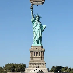 The Statue of Liberty as if in the upside down from Stranger Things