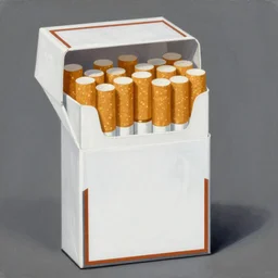 painting of a full pack of cigarettes