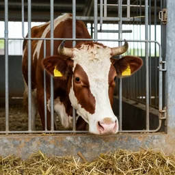cow escaping a cage