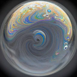 soap bubble iridescent swirling vortex texture